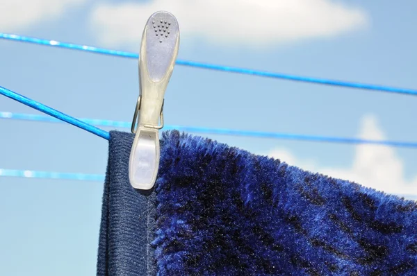 Laundry on a clothes line — Stock Photo, Image