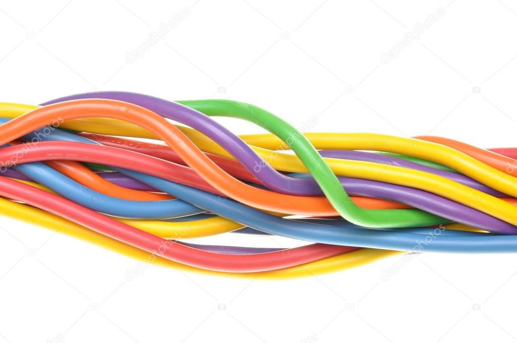 Multicolored electric cables