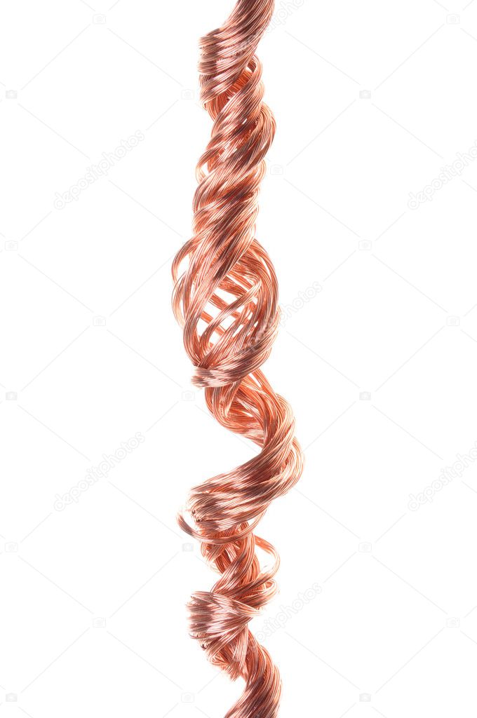 Twisted copper wire Stock Photo by ©Zetor2010 50090023