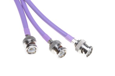 Coaxial cables with bnc connectors clipart