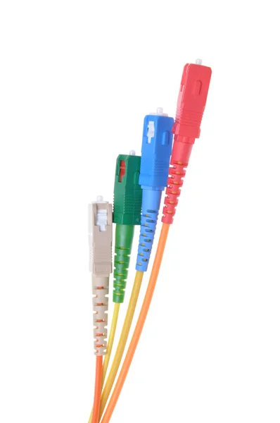 Optik yama kablosu fiş standart sc — Stok fotoğraf