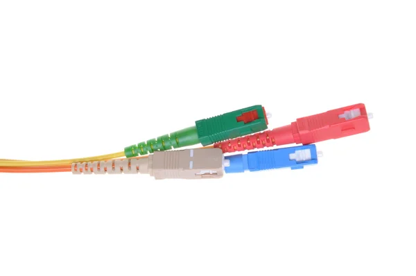 Optical patch cord plug standard sc — Stock Photo, Image