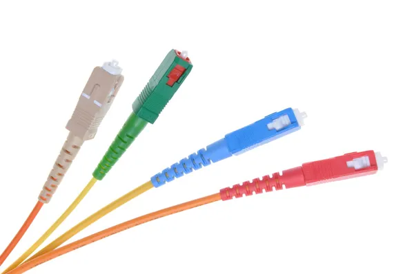 Cable de conexión óptico enchufe sc estándar —  Fotos de Stock