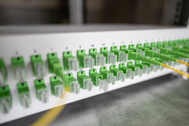 Gigabit optik optik optik ağlar ekipman optik dağıtım paneli optik yama kablosu kabloları yakın çekim