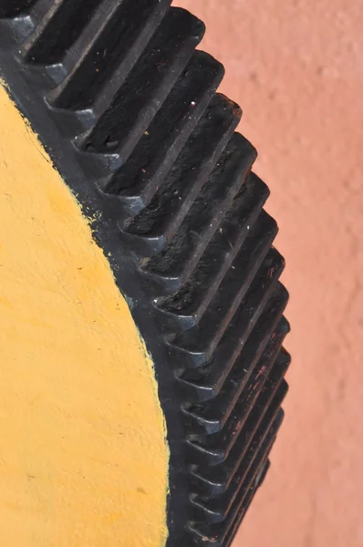 Roda dentada de aço da máquina velha — Fotografia de Stock