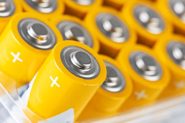 Alkaline Battery Size Raw Closeup — Fotografia de Stock