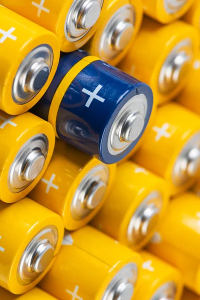 Alkaline Battery Size Positive Ends — Stockfoto
