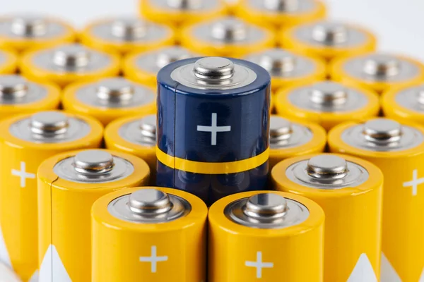 Alkaline Battery Size Positive Ends — Foto Stock