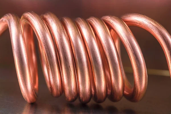 Copper Wire Coil Electrical Component — Zdjęcie stockowe