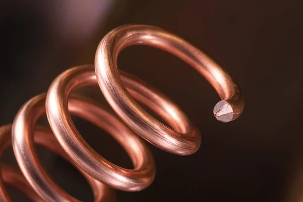 Copper Wire Spring Close — Stock fotografie