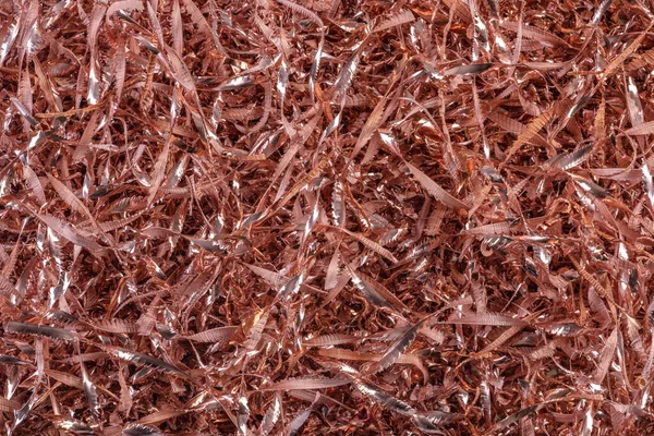 Copper Shavings Background Metal Recyclable Raw Materials — Stockfoto