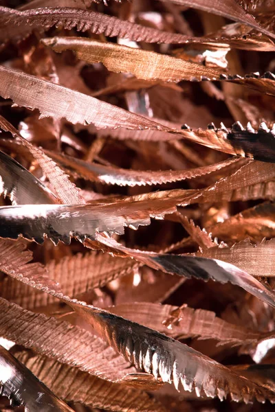 Copper Scrap Shaving Recyclable Materials — Zdjęcie stockowe