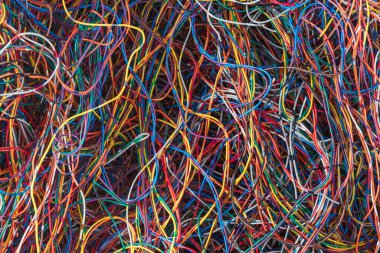 Renkli Elektrik Kablosu ve Kablo Arkaplanı