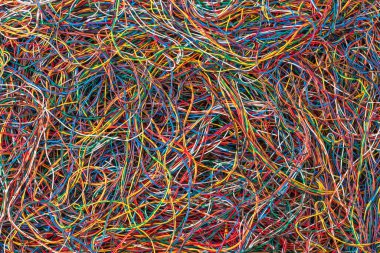 Çok Renkli Elektrik Kablosu ve Kablo Arkaplanı