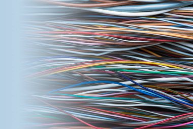 Ses tonlu kopyalanmış kablo kablosunun yakın görüntüsü