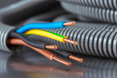 Bakır Güç Tedarik Kablosu ile Oluklu Elektrik Kanal Borusu