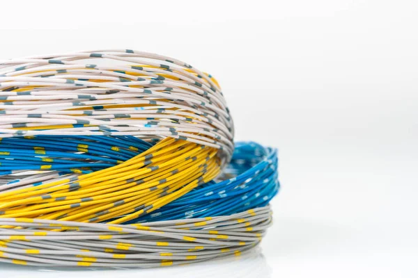 Roll Electrical Multicolored Cable — 图库照片