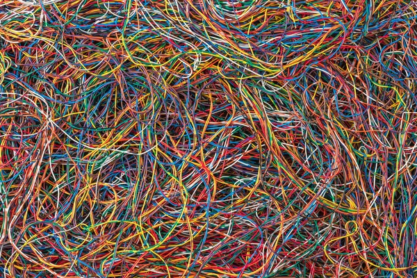 Cable Eléctrico Multicolor Fondo Alambre — Foto de Stock