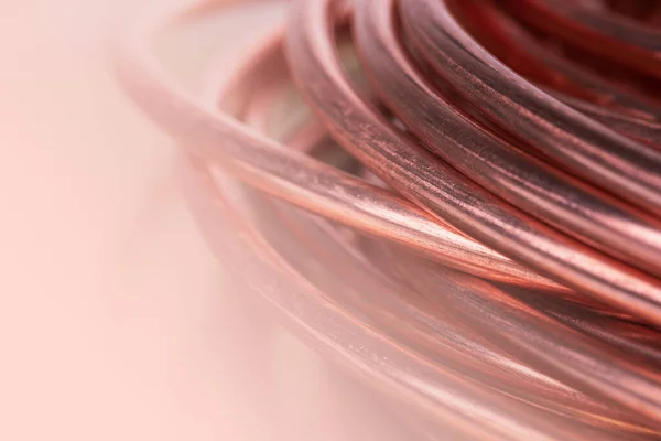 Macro View Copper Wire Soft Background — 스톡 사진