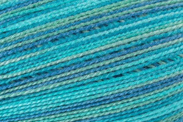 Blue Wool Yarn Knitting Background — Stock Photo, Image
