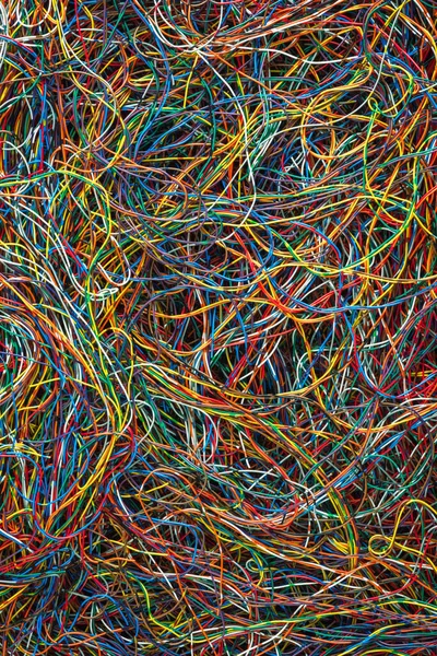Gekleurde Elektrische Kabel Draad Achtergrond — Stockfoto