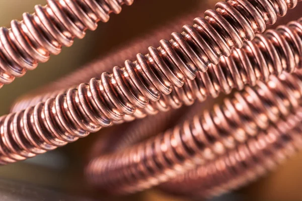 Stripped Corrugated Copper Coaxial Cable — Stockfoto
