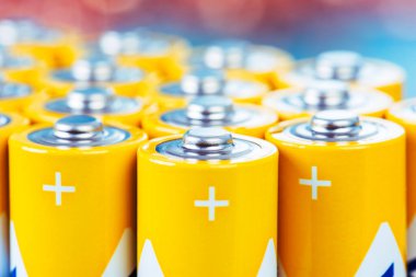 Alkali pil boyutu AA yakın çekim