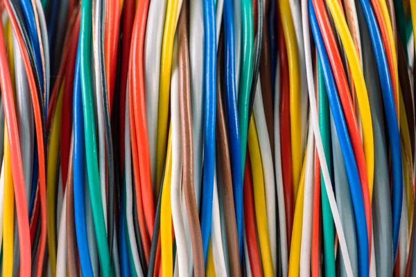 Red Cable Eléctrico Textura Fondo Alambre —  Fotos de Stock