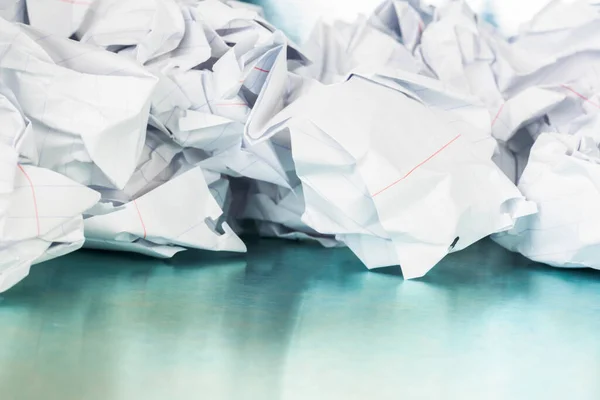 Crumpled Paper Metal Shiny Table — Stock Photo, Image