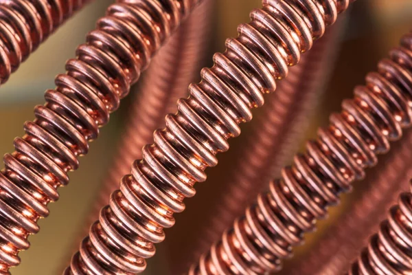 Stripped Corrugated Copper Coaxial Cable — Stock Photo, Image