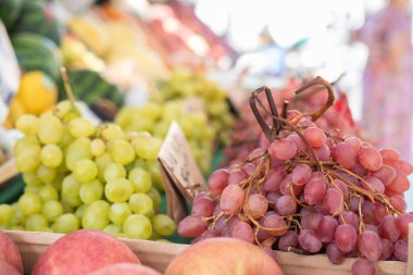 Ripe grape at a street food market
