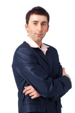 adam katlanmış ellerle