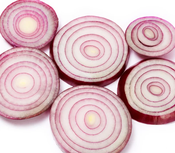 Red onion slices — Stock Photo, Image