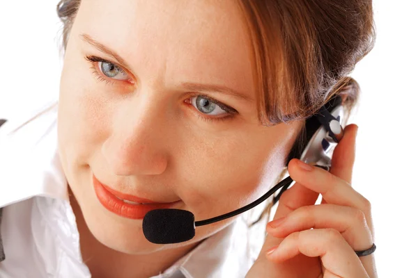 Vackra call centre verkställande — Stockfoto