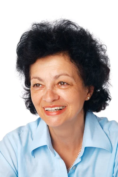 Close-up of Smiling Elder Woman. — Stock Photo, Image