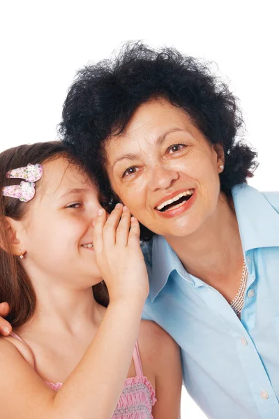 Een geheime grap. — Stockfoto