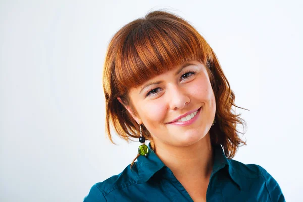 Mulher ruiva bonito retrato — Fotografia de Stock