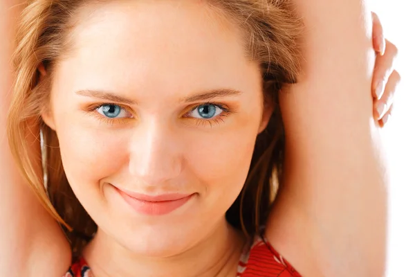 Leuke blonde vrouw portret — Stockfoto