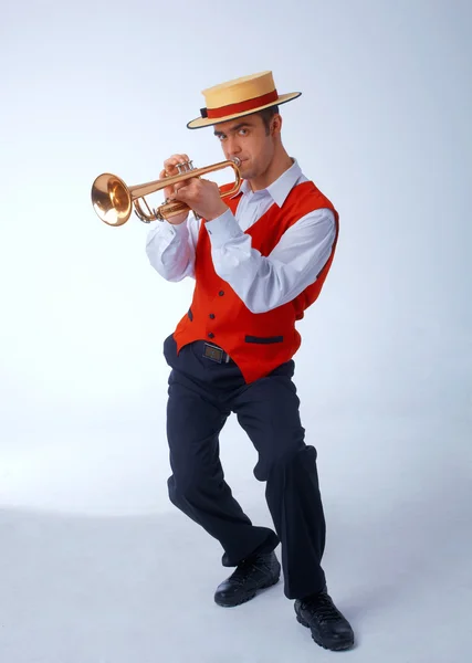 Musician With Trumpet — Stock Photo, Image