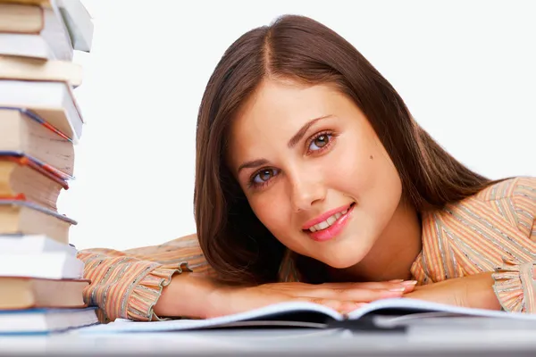 Close-up of a smiling female student Royalty Free Stock Photos