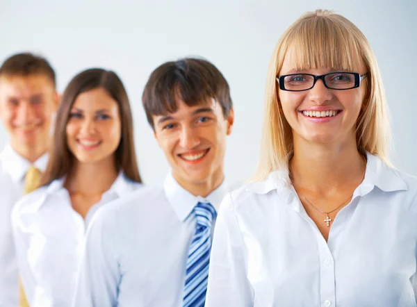 Portrait of happy business group Stock Photo