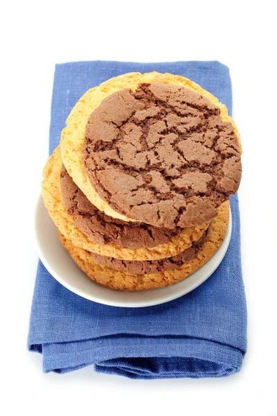 燕麦饼干和巧克力饼干 — 图库照片