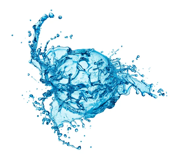 Plusk wody na kuli — Zdjęcie stockowe