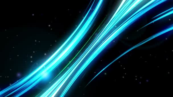 Materia cósmica azul en un remolino gravitacional - abstracto — Vídeo de stock