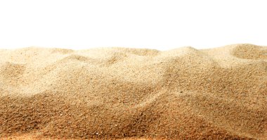Sand dunes isolated on white background clipart
