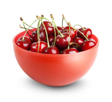 Bowl of cherries clipart