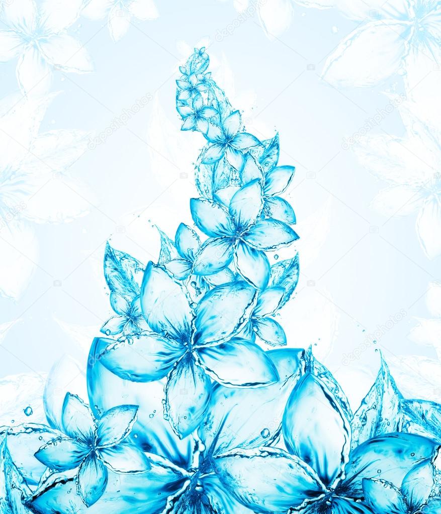 Liquid flower background