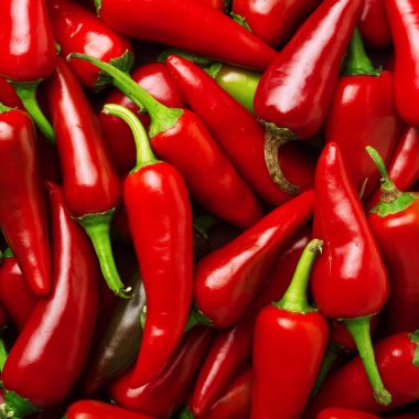 Olgun Büyük Kırmızı Biber Yığını