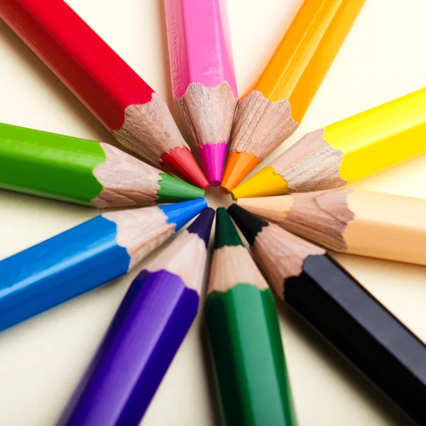 Many different colored pencils — Stock Photo, Image