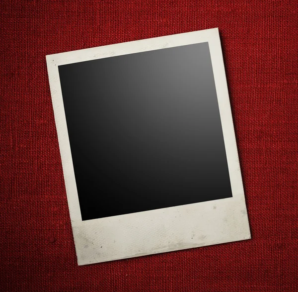 Blank photo frames on canvas background. Path included — Stock Photo, Image